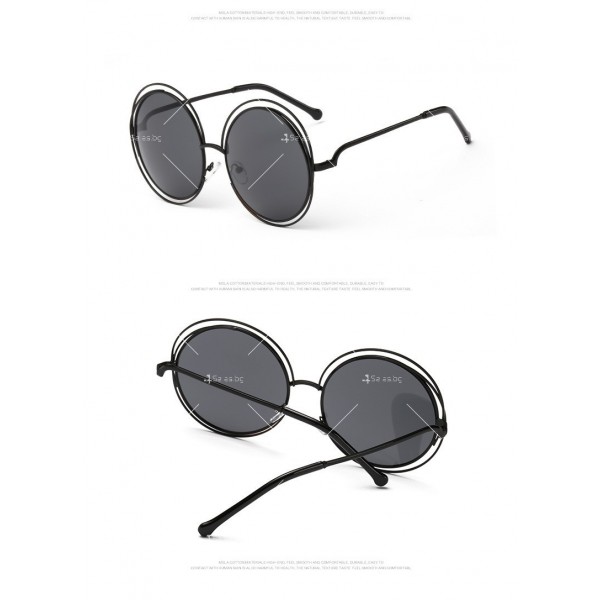 Кръгли слънчеви очила с огледални стъкла 1