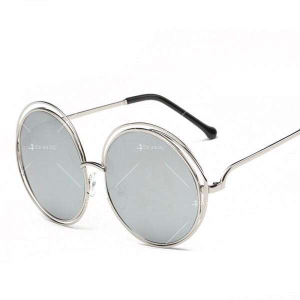 Кръгли слънчеви очила с огледални стъкла 13