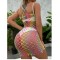 Къса плажна рокля на едра мрежа с тънки презрамки NY187 4