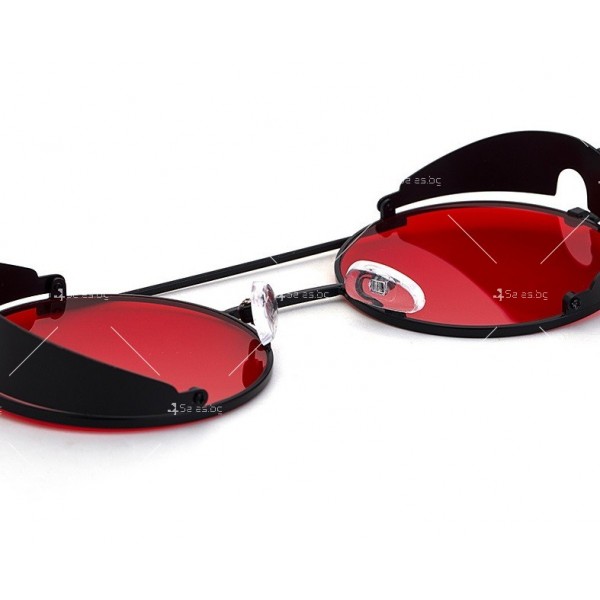 Ретро слънчеви очила с ветроустойчива кръгла рамка 1