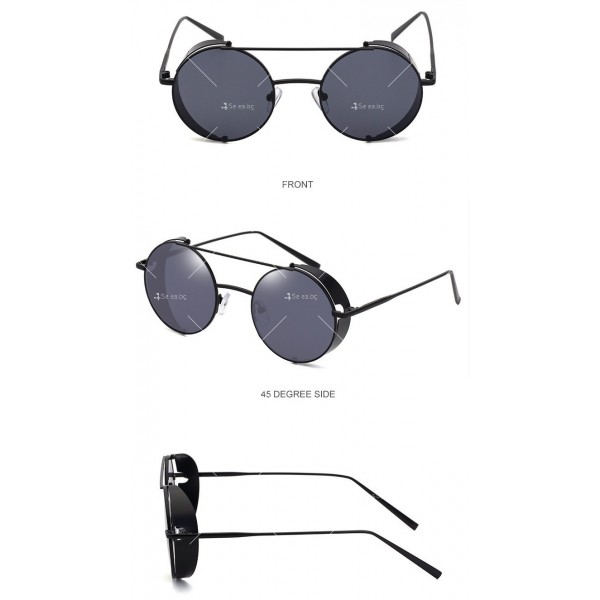 Ретро слънчеви очила с ветроустойчива кръгла рамка 7