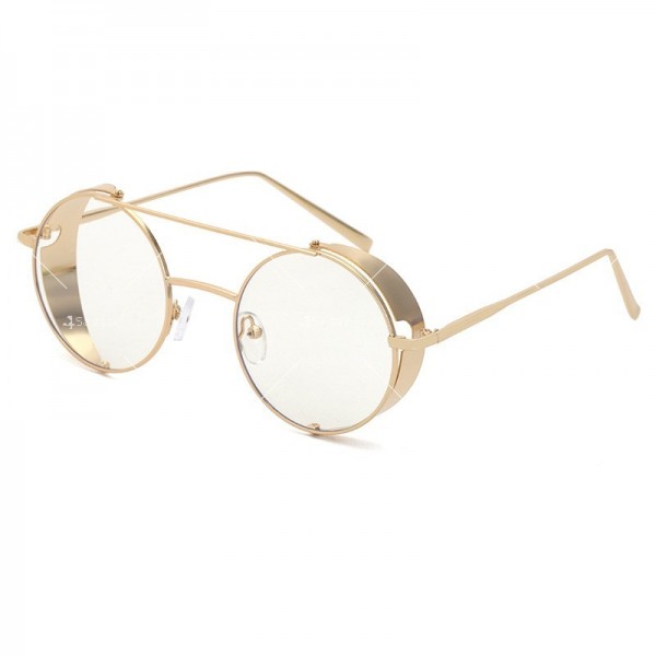 Ретро слънчеви очила с ветроустойчива кръгла рамка 12