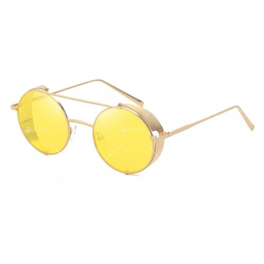Ретро слънчеви очила с ветроустойчива кръгла рамка