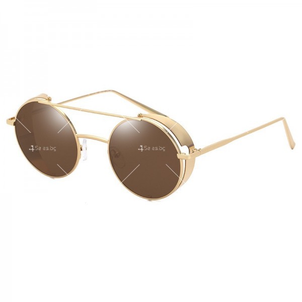 Ретро слънчеви очила с ветроустойчива кръгла рамка 15