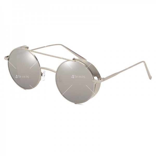 Ретро слънчеви очила с ветроустойчива кръгла рамка 16