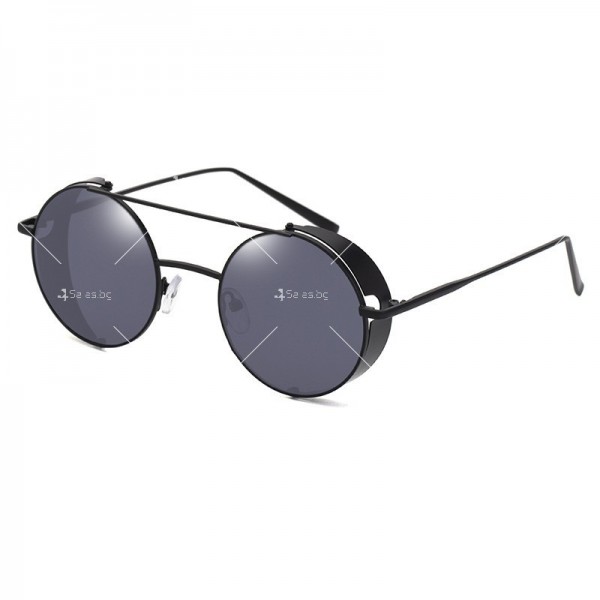 Ретро слънчеви очила с ветроустойчива кръгла рамка 17