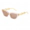 Дамски слънчеви очила тип котешко око с ефектни златни дръжки 6