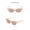 Дамски слънчеви очила тип котешко око с ефектни златни дръжки 9