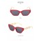 Дамски слънчеви очила тип котешко око с ефектни златни дръжки 11