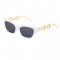 Дамски слънчеви очила тип котешко око с ефектни златни дръжки 14