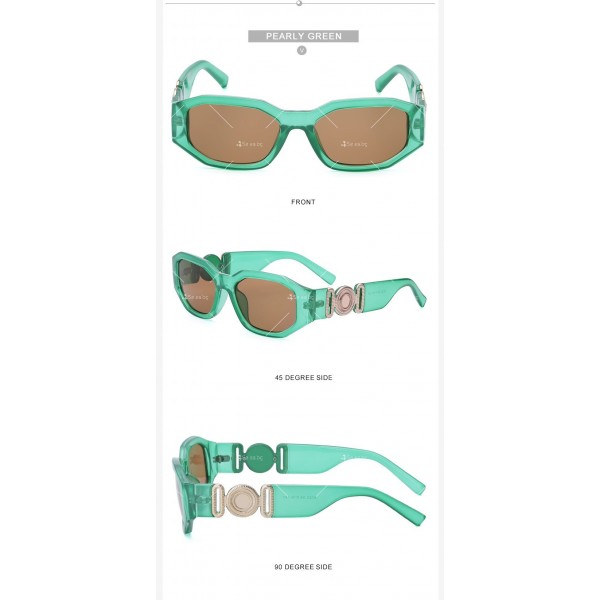 Дамски слънчеви очила в ретро стил и квадратни стъкла 22