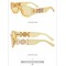 Дамски слънчеви очила в ретро стил и квадратни стъкла 35