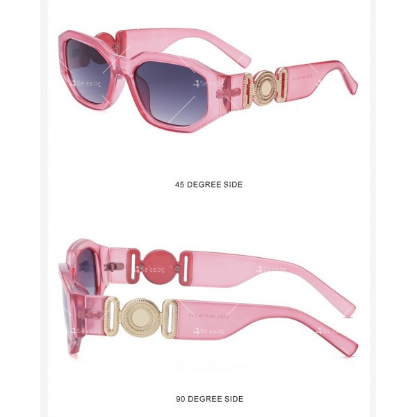 Дамски слънчеви очила в ретро стил и квадратни стъкла 38