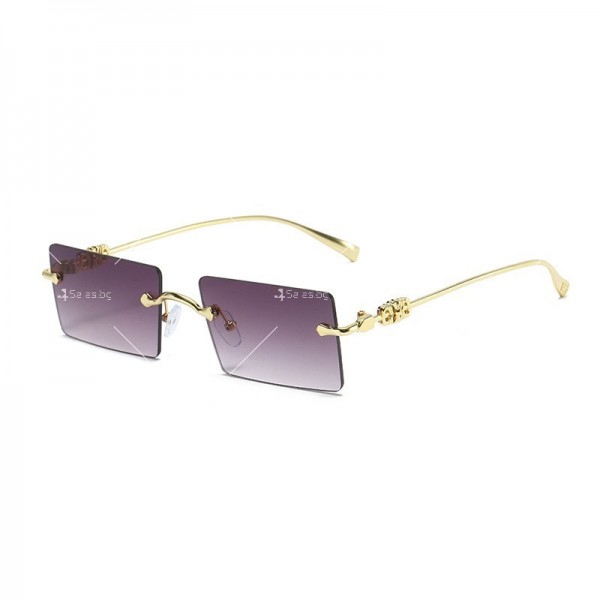 Унисекс квадратни слънчеви очила с тънки рамки 2