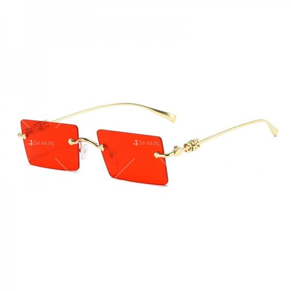 Унисекс квадратни слънчеви очила с тънки рамки 5