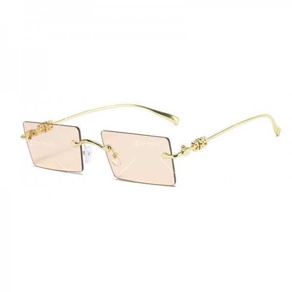 Унисекс квадратни слънчеви очила с тънки рамки 8