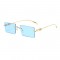Унисекс квадратни слънчеви очила с тънки рамки 10