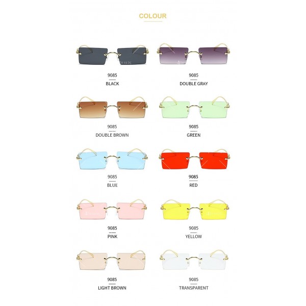Унисекс квадратни слънчеви очила с тънки рамки 11