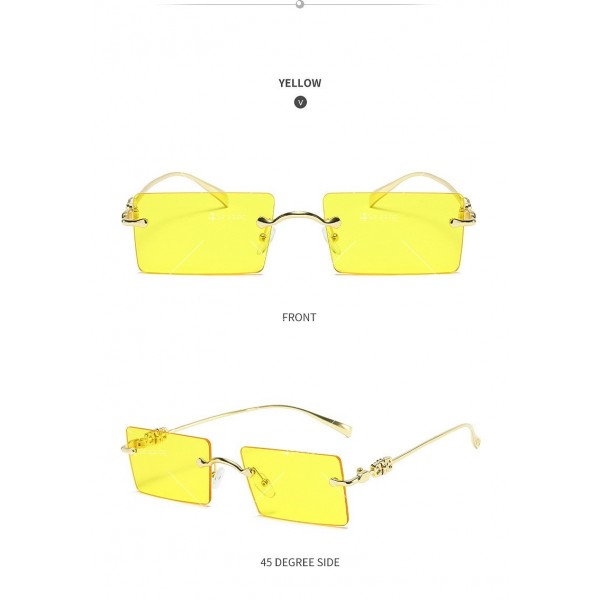 Унисекс квадратни слънчеви очила с тънки рамки 16