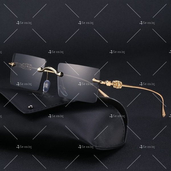 Унисекс квадратни слънчеви очила с тънки рамки 30