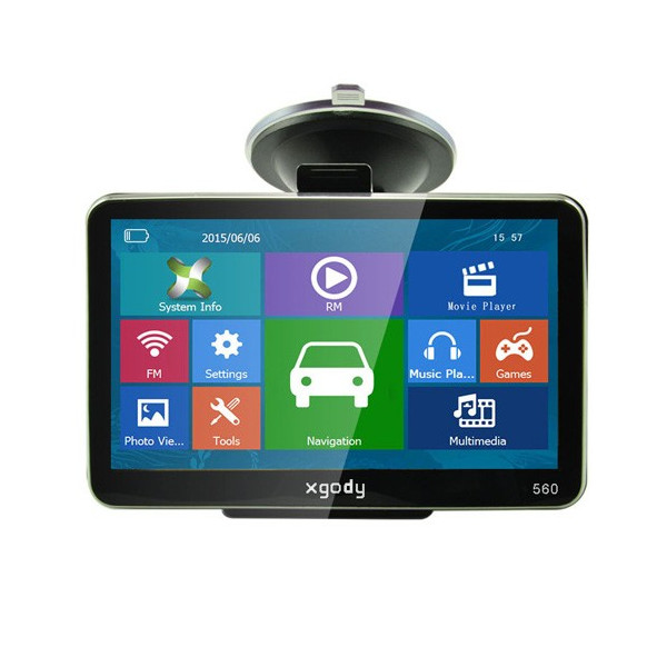 5 инчова GPS навигация за камион XGODY 560 с Bluetooth, карти от 2016 година