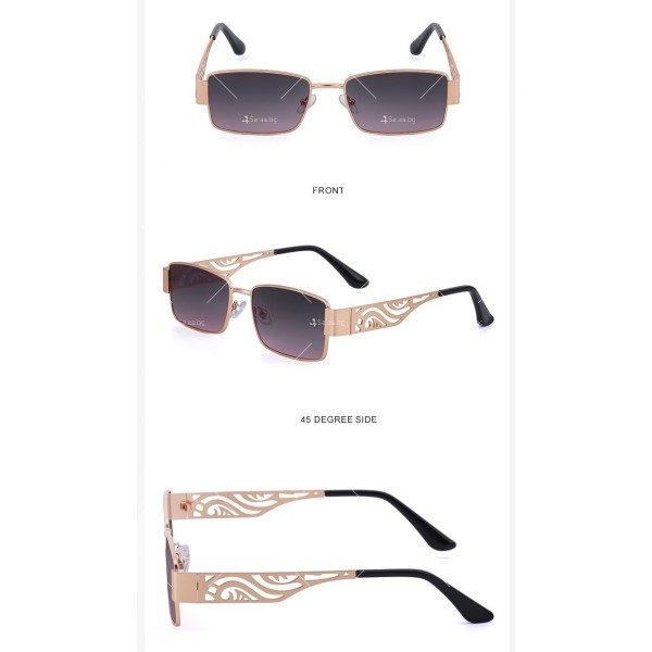 Дамски квадратни слънчеви очила с дебели метални дръжки 15