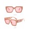 Дамски слънчеви очила котешко око с дебели дръжки с надписи 10
