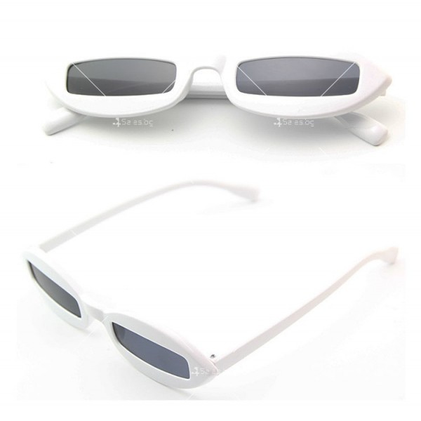 Дамски слънчеви очила тип котешко око с малки правоъгълни стъкла 1