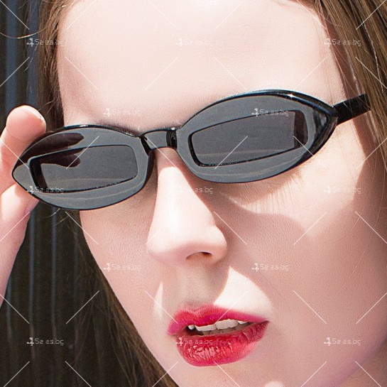 Дамски слънчеви очила тип котешко око с малки правоъгълни стъкла