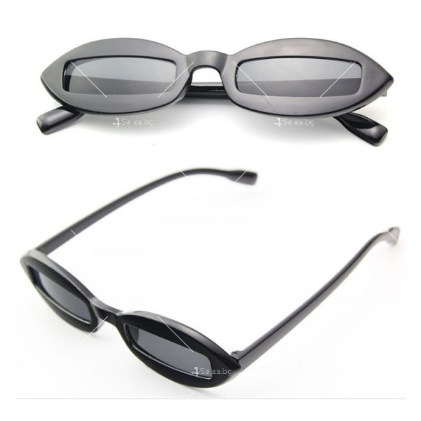 Дамски слънчеви очила тип котешко око с малки правоъгълни стъкла 8