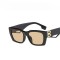 Ретро квадратни дамски слънчеви очила с декорация “B” на дръжките 8