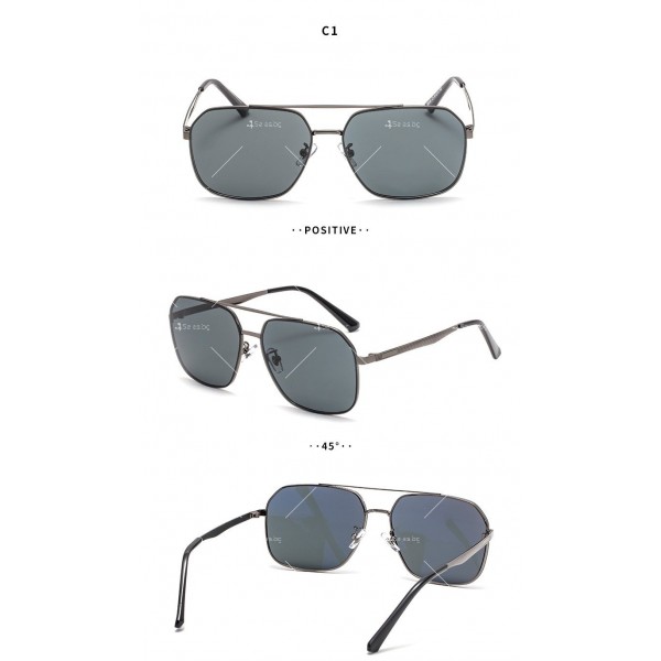 Мъжки слънчеви очила с поляризирани квадратни стъкла 5