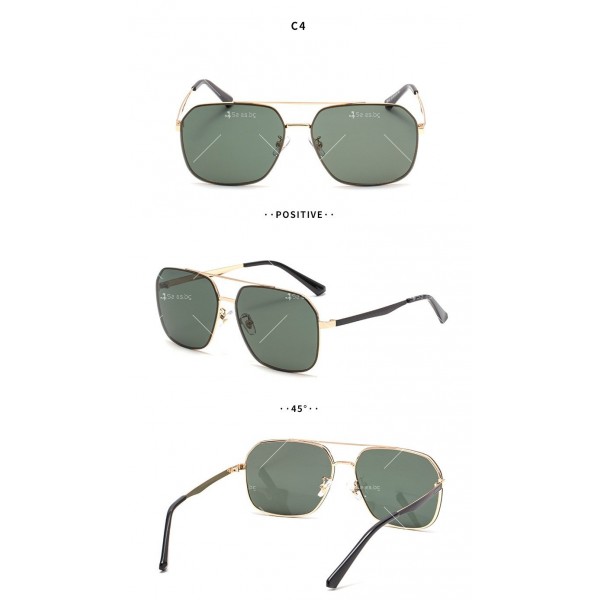 Мъжки слънчеви очила с поляризирани квадратни стъкла 9