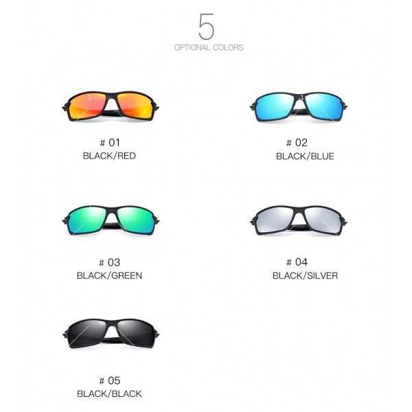 Унисекс поляризирани слънчеви очила с огледални стъкла 9