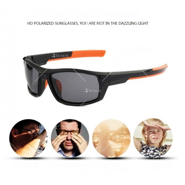 Мъжки спортни слънчеви очила с камуфлажна рамка 5