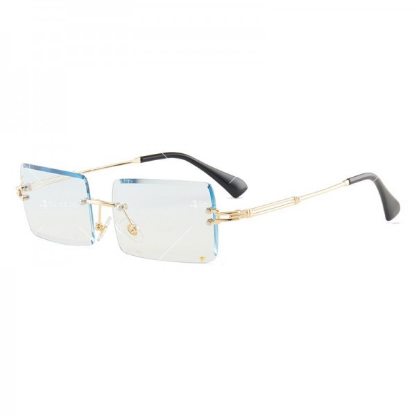 Дамски ефектни слънчеви очила с правоъгълни форми на стъклата 9