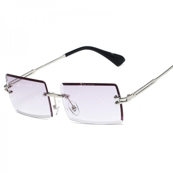 Дамски ефектни слънчеви очила с правоъгълни форми на стъклата 18
