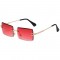 Дамски ефектни слънчеви очила с правоъгълни форми на стъклата 23