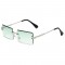 Дамски ефектни слънчеви очила с правоъгълни форми на стъклата 26