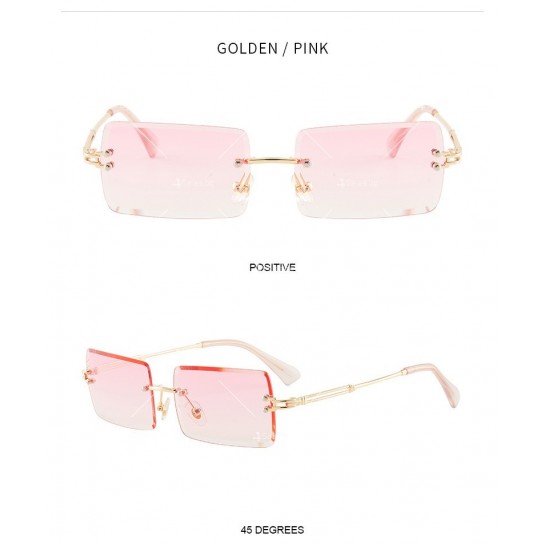 Дамски ефектни слънчеви очила с правоъгълни форми на стъклата