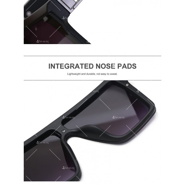 Дамски слънчеви очила с ретро дизайн и права рамка 9