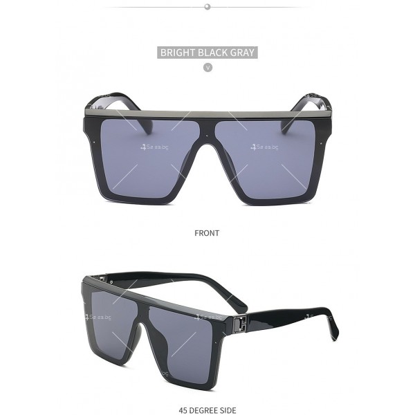 Дамски слънчеви очила с ретро дизайн и права рамка 16