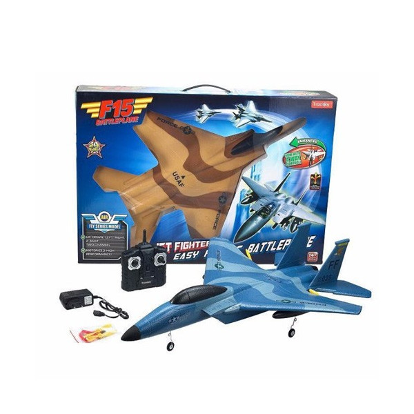 Пластмасов самолет играчка F15 с дистанционно управление