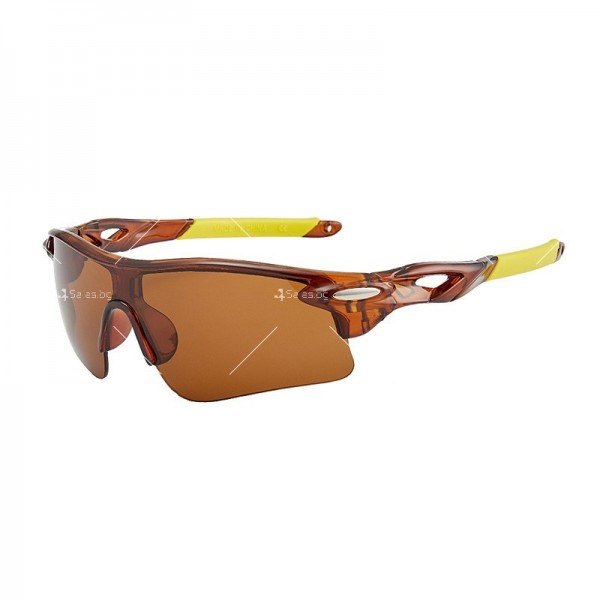 Мъжки спортни слънчеви очила с цветни стъкла и цветни дръжки 6
