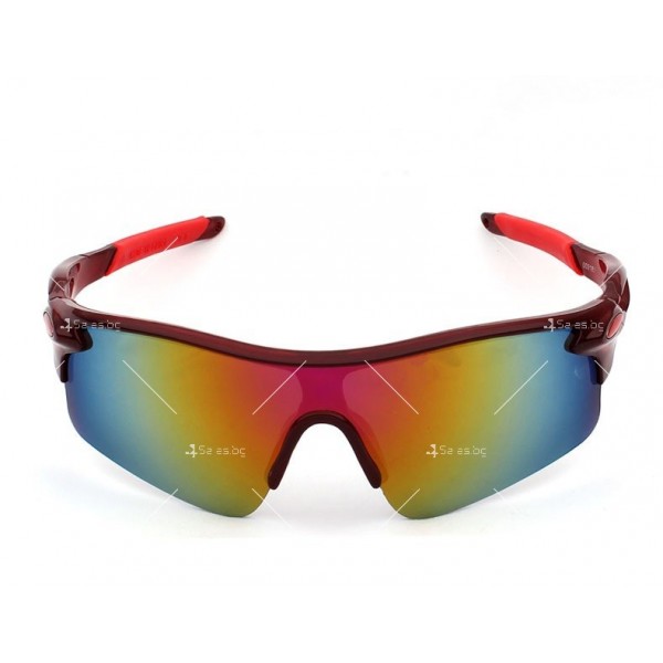 Мъжки спортни слънчеви очила с цветни стъкла и цветни дръжки 26