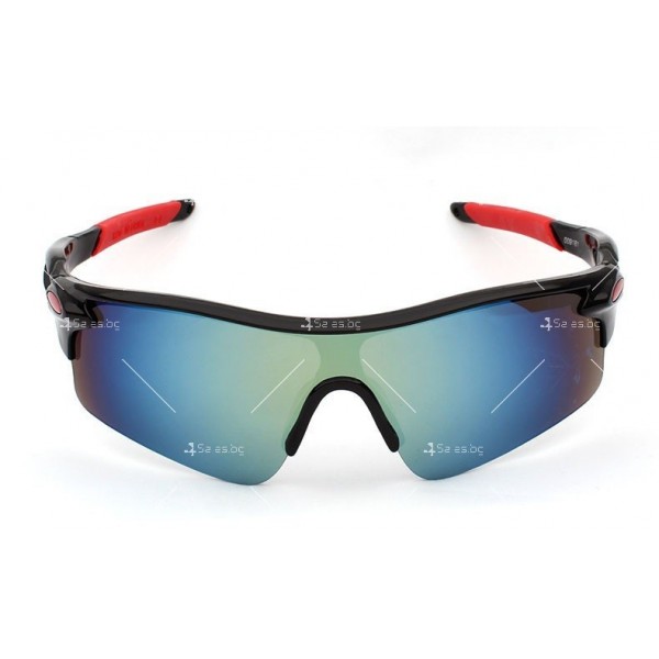 Мъжки спортни слънчеви очила с цветни стъкла и цветни дръжки 27