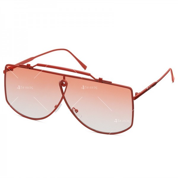 Унисекс слънчеви очила с тънки метални дръжки и рамка 1