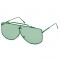 Унисекс слънчеви очила с тънки метални дръжки и рамка 2