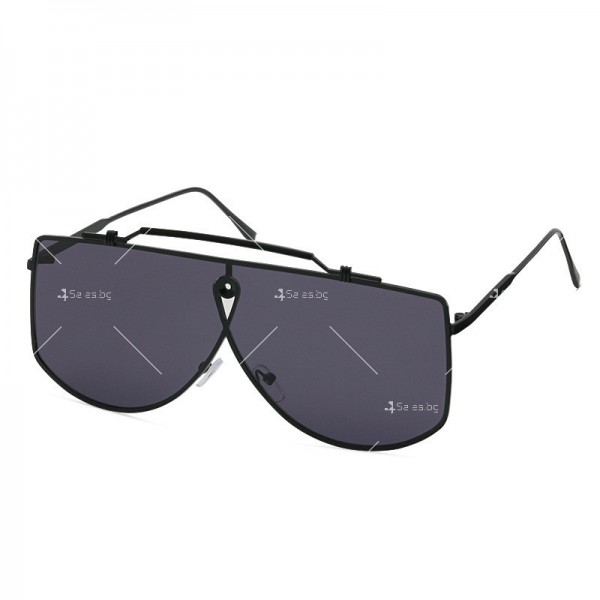 Унисекс слънчеви очила с тънки метални дръжки и рамка 5