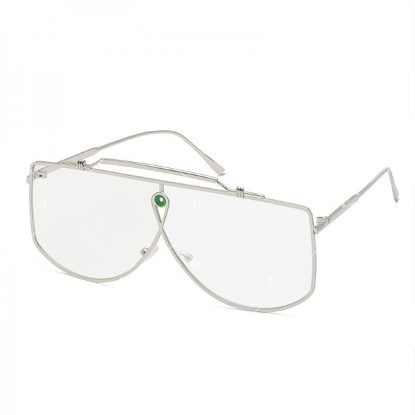 Унисекс слънчеви очила с тънки метални дръжки и рамка 6